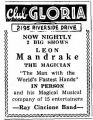 ad 09/1948, Gloria Club, Columbus (Ohio)...with the Ray Cincine Musical Band